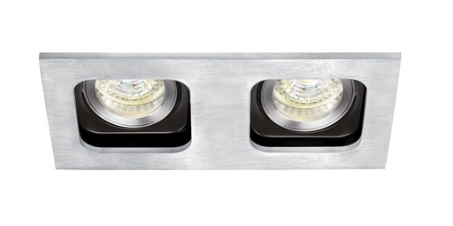 [ARI4726] SQUARE 2 ALU BROSSE GU10 2X50W