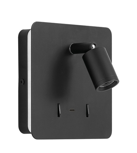 [ARI51530] LIZEO 9,3W/3000K NOIR +USB-C