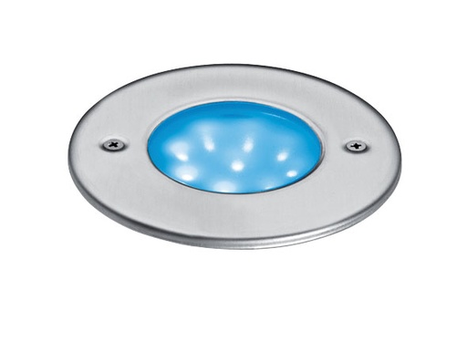 [ARI1758] EGO ROND 9 LED BLEU  - INOX