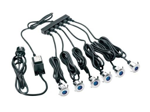 [ARI5047] KIT 6 SPOTS LED DEAUVILLE BLEU