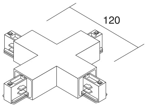 [ARI16361] CONNECTEUR CROIX 023 - BLANC